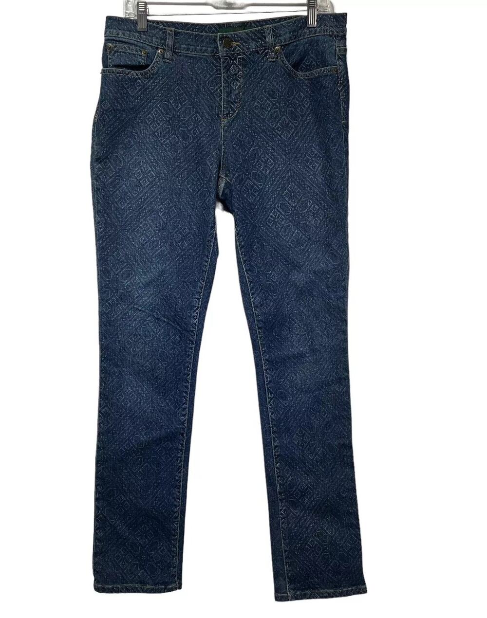 lauren ralph lauren LRL SouthWestern Embossed Equestrian Skinny jeans Size 10